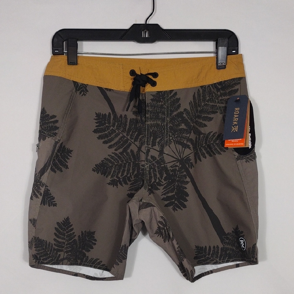 NWT Roark The Boatman Light Army Surf Short Men's Size 28 17" Outseam Swim